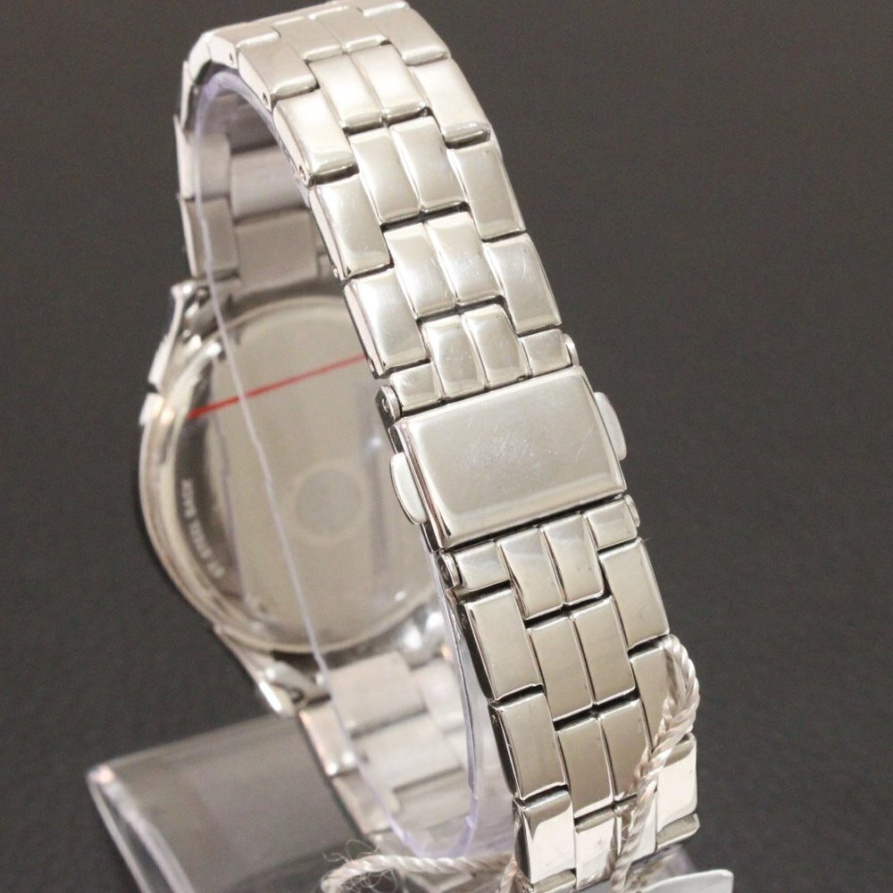 Caravelle Ladies Crystal Bezel Watch By Bulova Silver Tone Silver Heart Dial 32 - Picture 11 of 13